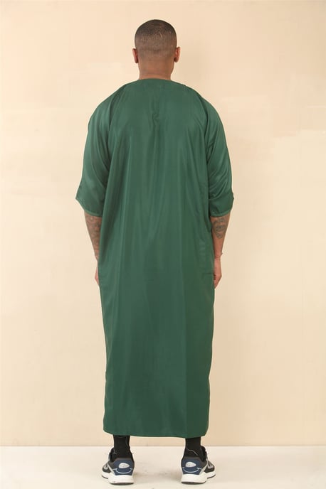 Grön marockansk Thobe Djellaba för män Jubba Robe Eid - Image 5