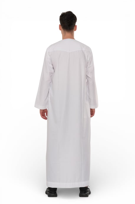 Heren Eid Witte Marokkaanse Jubba Robe Djellaba Ramadan Eid Thobe - HM11 - Image 4