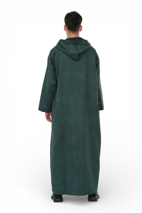 Heren Eid Groene Marokkaanse Jubba Robe Ramadan Eid Thobe met capuchon - HM12 - Image 4