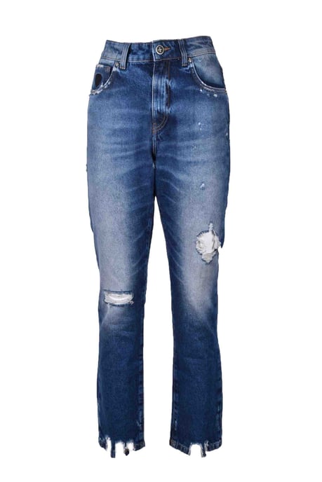 Verscheurde Jeans Versleten Denim - Image 1
