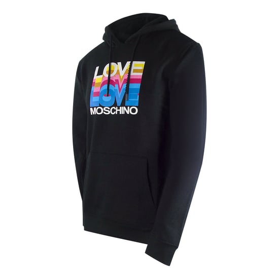 Love Moschino Multi Logo Black Hoodie - Image 3