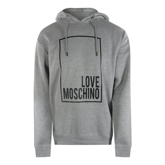 Love Moschino Box Logo Grey Hoodie - Image 1