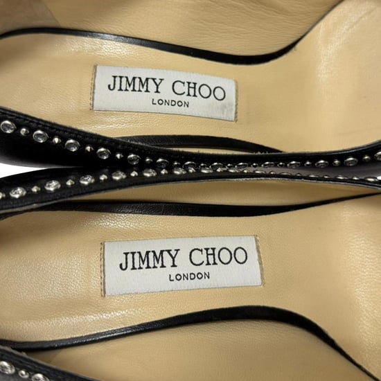 Jimmy Choo Romy Embellished Pumps in Black Calf Leather - Image 6
