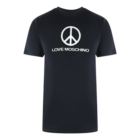 Love Moschino Peace Logo Black T-shirt - Image 1