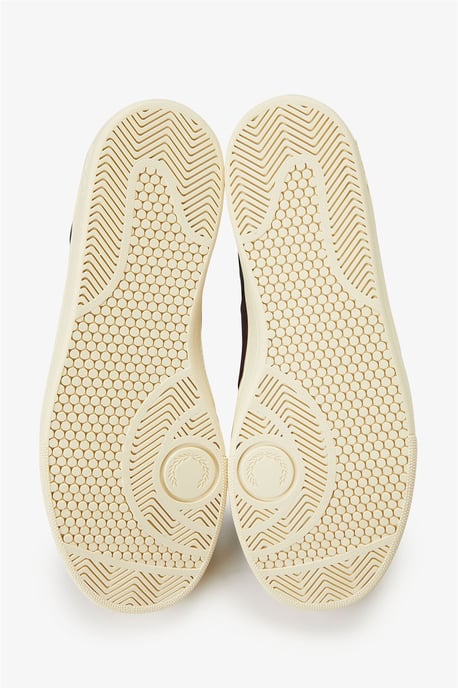 Fred Perry B725 Läder Mocka Herrskor Marinblå/Ecru/Mörkröd - Image 4