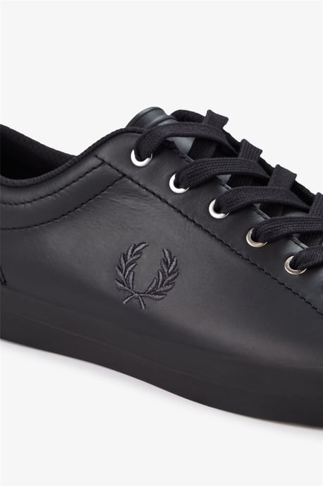 Fred Perry Baseline Läder Herr Svarta Sneakers - Image 2