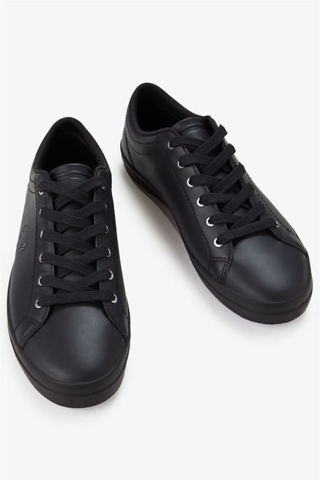 Fred Perry Baseline Läder Herr Svarta Sneakers - Image 3