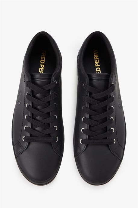 Fred Perry Baseline Läder Herr Svarta Sneakers - Image 6