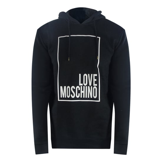 Love Moschino Box Logo Black Hoodie - Image 1