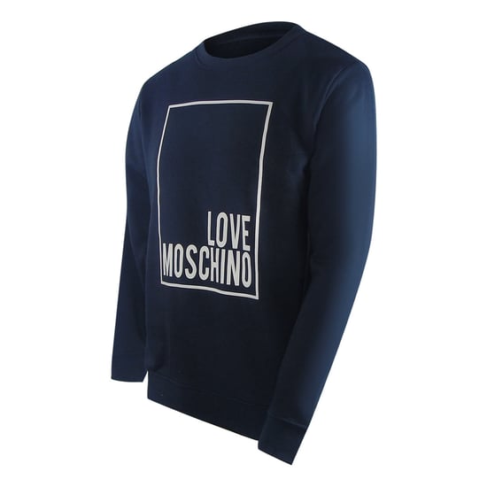 Love Moschino Box Logo Navy Blue Sweatshirt - Image 3