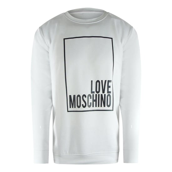 Love Moschino Box Logo White Sweatshirt - Image 1