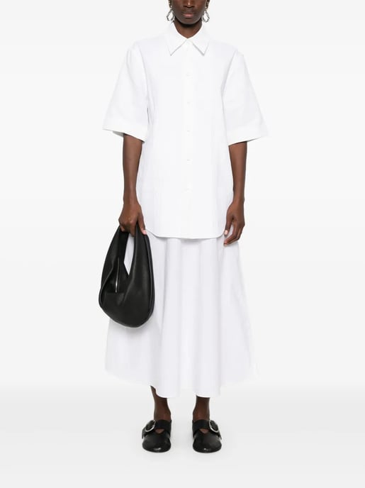 Witte Plissé Breed Shirt - Image 1