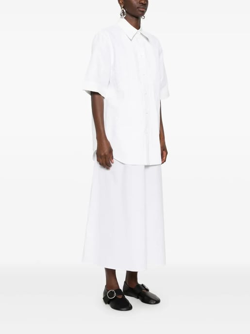 Witte Plissé Breed Shirt - Image 2