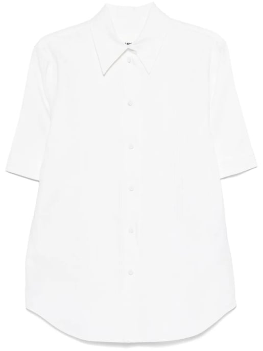 Witte Plissé Breed Shirt - Image 3