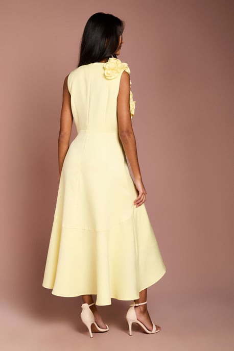 Petite 3D Corsage High Low Dress - Image 3