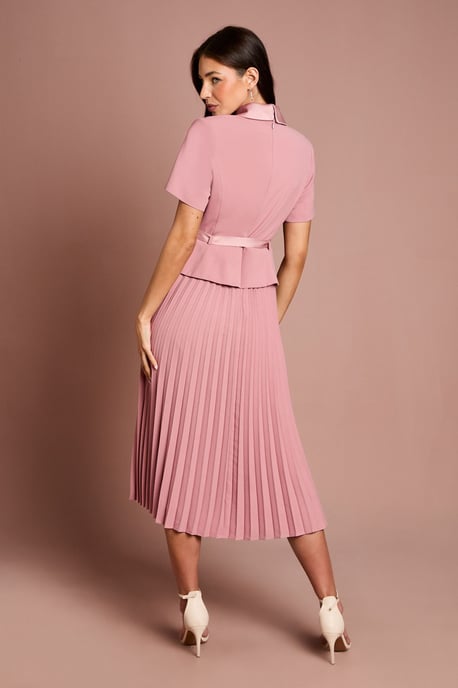 2 in 1 Dress With Pleated Skirt - Image 3