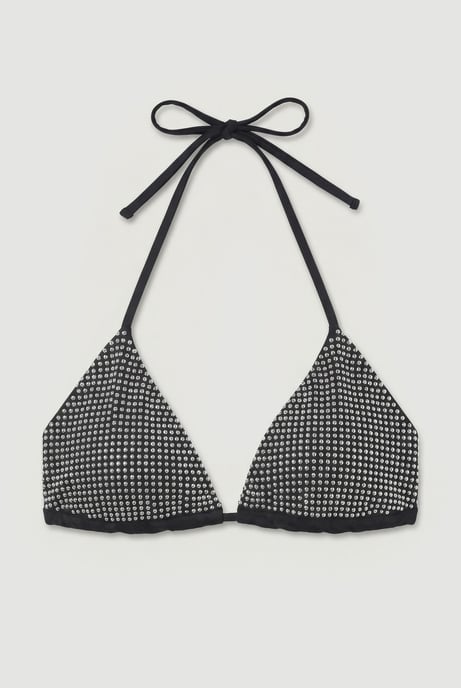 Studded Tie Neck Bikini Top - Image 2