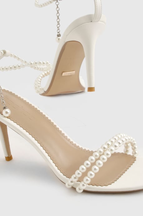 Premium Pearl Strap Stiletto Heels - Image 5