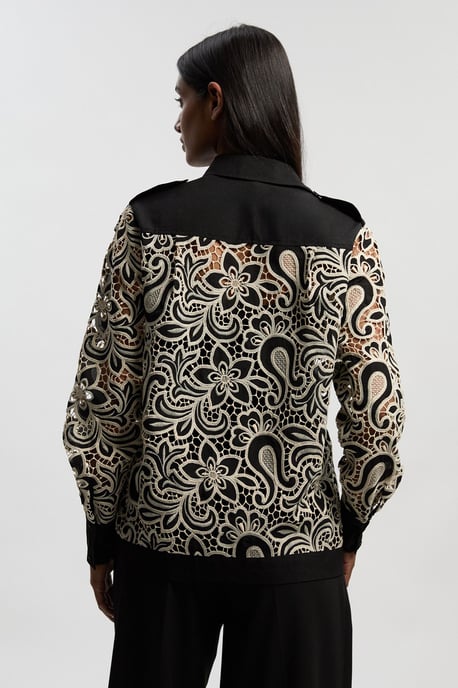 Mono Cutwork Pocket Front Woven Shirt - Image 4