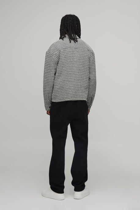 Regular Textured Boucle Overshirt - Image 2