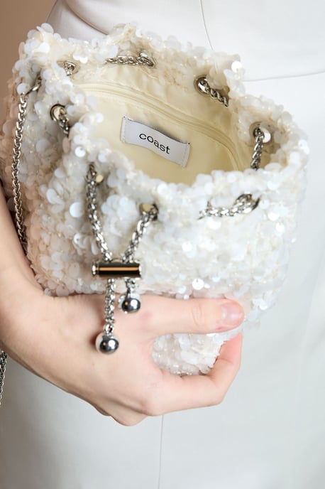 Bridal Mia Drawstring Sequin Crossbody Bag - Image 3
