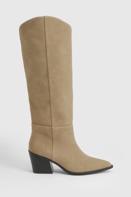 Wide Fit Seam Detail Western Boots - Image 3