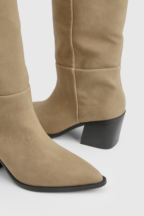 Wide Fit Seam Detail Western Boots - Image 6