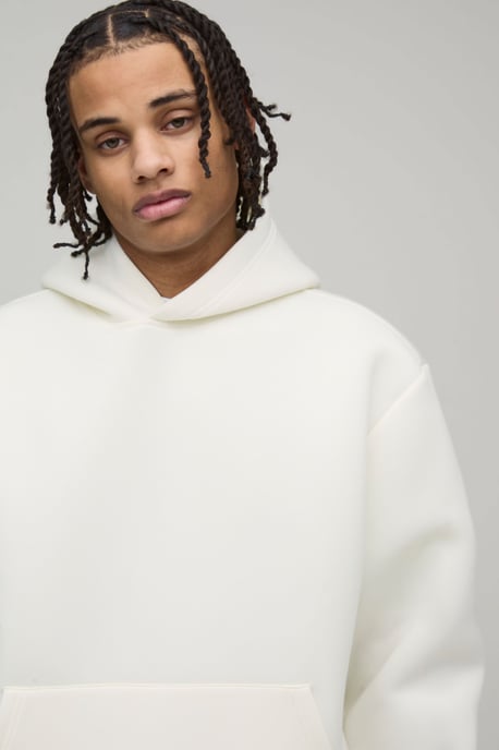 Oversized Boxy Bonded Scuba Hoodie - Image 3