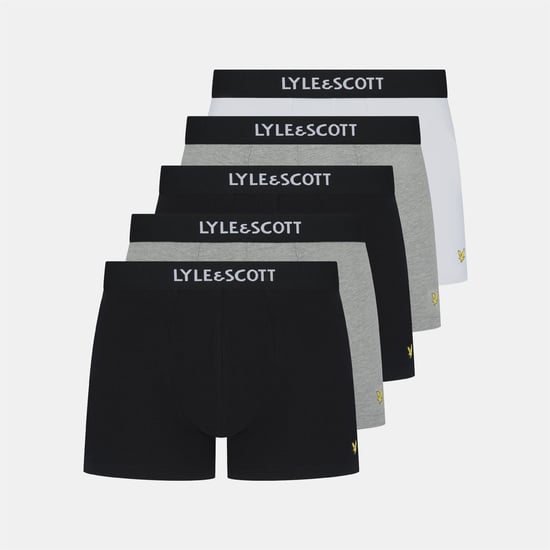 Men's Lyle And Scott Henrick 5 Pack Boxer Shorts in Black - Image 1