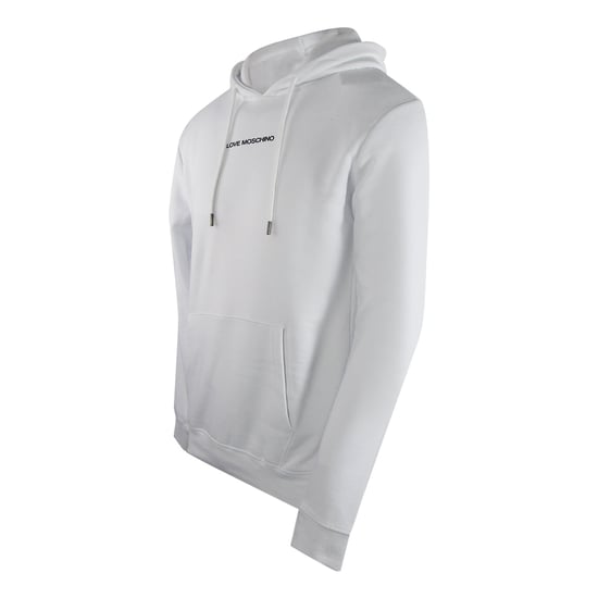 Love Moschino Effen Witte Hoodie Met Logo - Image 3