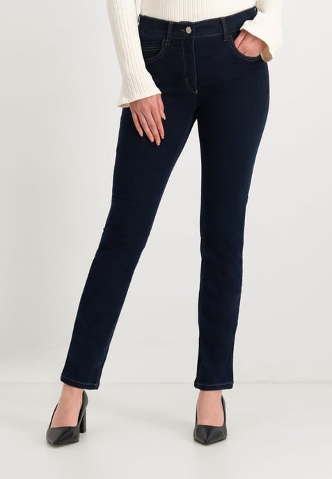 Twigie Shape-On Straight Jeans | Blue Black - Image 1