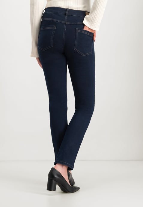 Twigie Shape-On Straight Jeans | Blue Black - Image 3