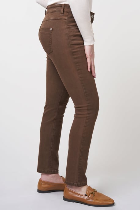 Twigie Coloured Shape-On Straight Jeans | Nougat - Image 2
