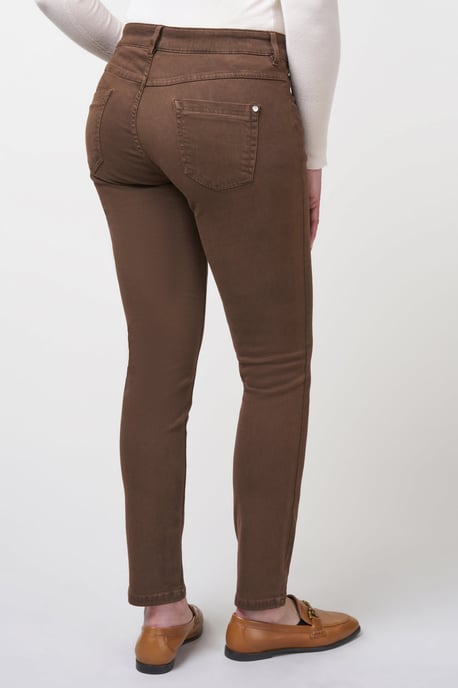 Twigie Coloured Shape-On Straight Jeans | Nougat - Image 3