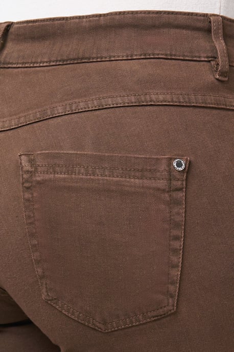 Twigie Coloured Shape-On Straight Jeans | Nougat - Image 4