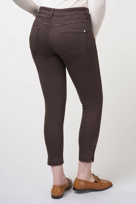 Twigie Coloured Shape-On Straight Jeans Short | Chocolate - Image 3