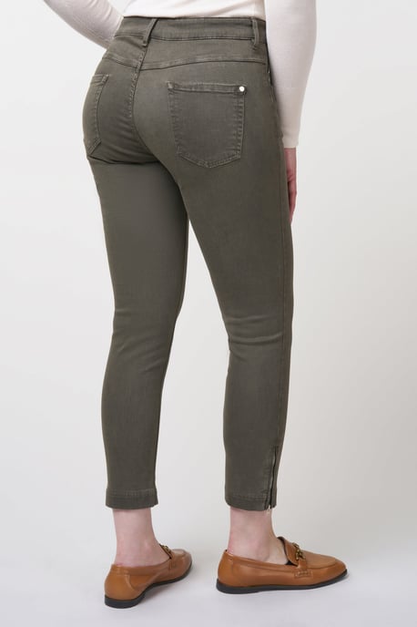 Twigie Coloured Shape-On Straight Jeans Short | Olive - Image 3