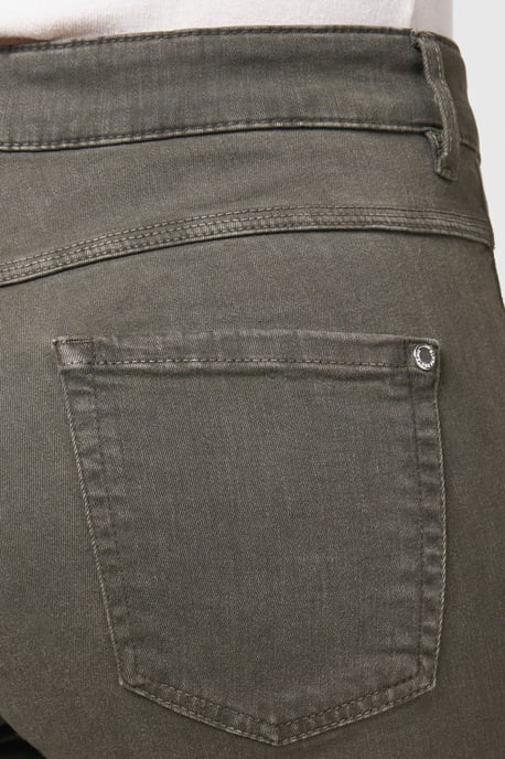 Twigie Coloured Shape-On Straight Jeans Short | Olive - Image 4