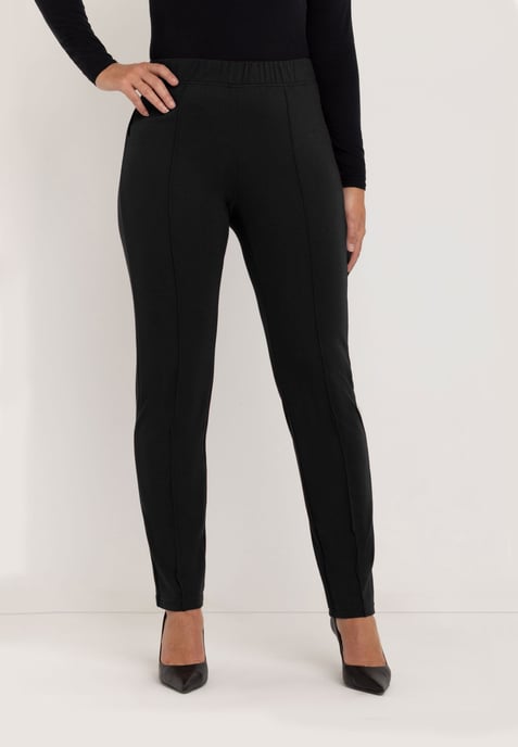 Janet Slim Tailored Pants | Burgundy - Image 2