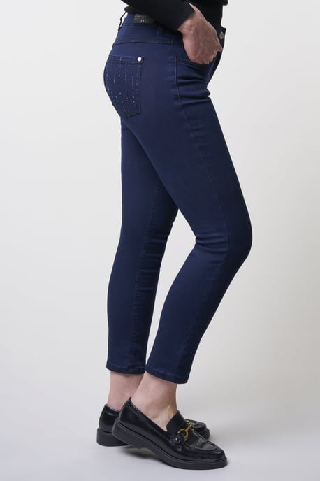 Twigie Shape-On Skinny Ankle Jeans | Blue Black - Image 2