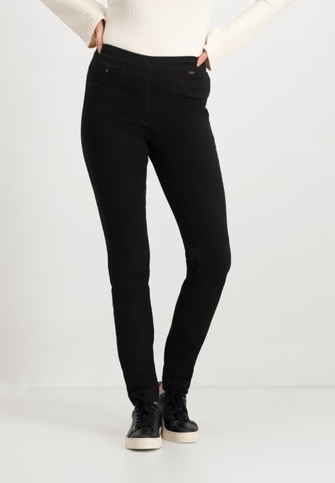 Leggie Shape-On Skinny Jeans | Black Black - Image 1