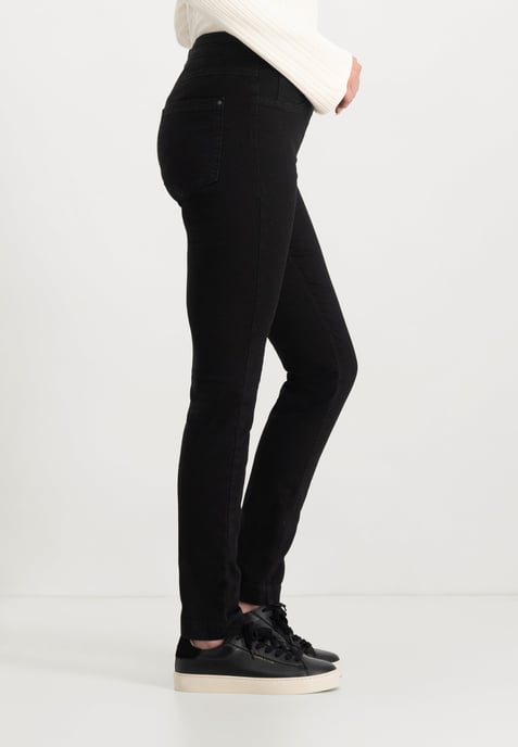 Leggie Shape-On Skinny Jeans | Black Black - Image 2