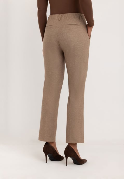 Janet Slim Tailored Pants | Camel Diagonal - Image 3