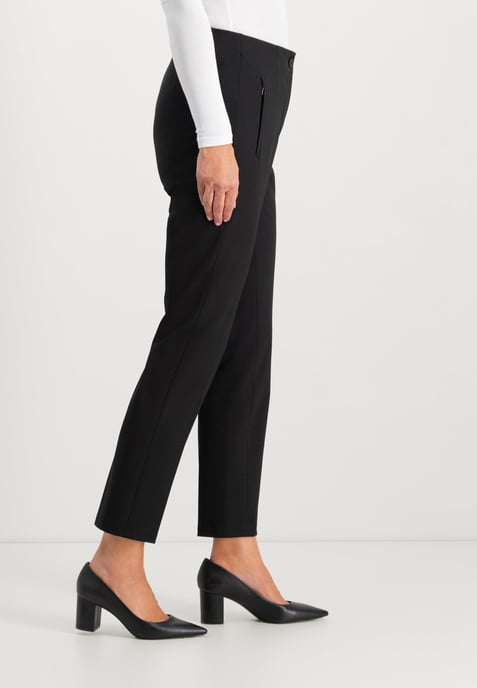 Janet Techno Wool Pants | Black - Image 2