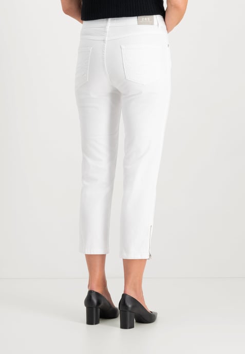 Kora Coloured Light Denim Ankle Jeans | Optical White - Image 3