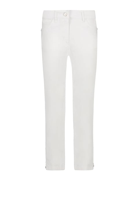 Kora Coloured Light Denim Ankle Jeans | Optical White - Image 4