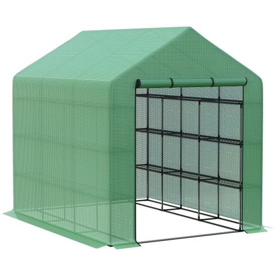 4goodz Foliekas loopkas met 6 planken 244x180x210 cm - Image 1