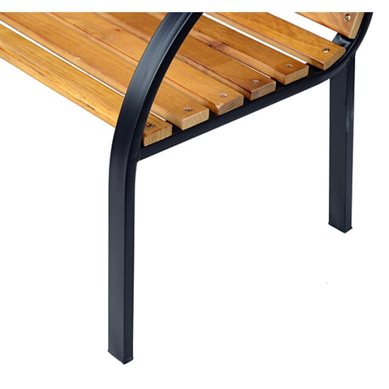 4goodz Tuinbank 2-zits zitbank staal + hout draagvermogen 230 kg - Image 4