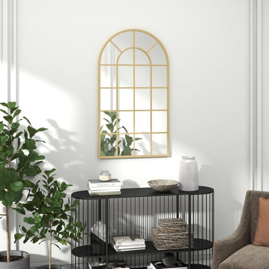 4goodz Wandspiegel raamontwerp met metalen lijst 110 x 62 cm - - Image 4