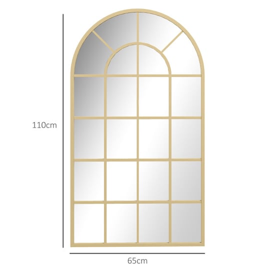 4goodz Wandspiegel raamontwerp met metalen lijst 110 x 62 cm - - Image 5